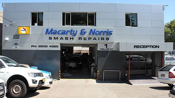 Macarty and Norris workshop frontage and reception entrance.