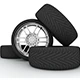 Alloy wheels and tyres illustration.